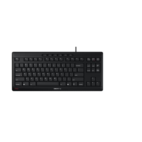 CHERRY Stream Keyboard TKL Wired USB TenKeyLess Compact Version without Number Pad. Silent Keystroke. Ideal for Office and Industrial Use. - Image 1
