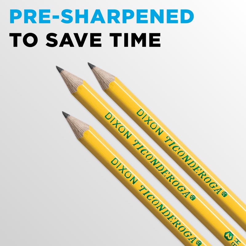 Ticonderoga Wood-Cased Pencils, Pre-Sharpened, 2 HB Soft, Yellow, 240 Count - Image 3
