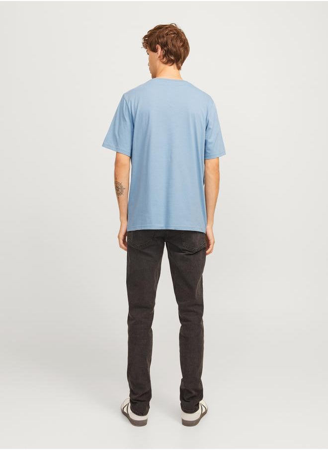 JJ Rebel by Jack & Jones Printed Crew Neck Relaxed Fit T-Shirt  - Image 3