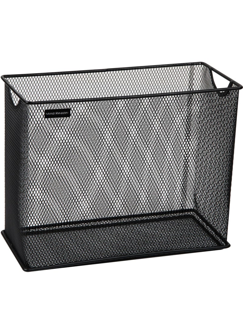 Mind Reader Mind Reader Vertical File Storage Desktop Organizer Hanging Files Office Metal Mesh 1225L x 55W x 10H Black 