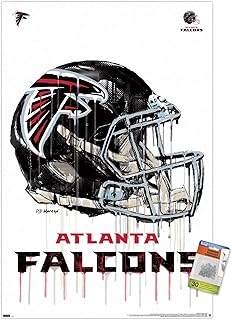 Trends International Trends International NFL Atlanta Falcons - Drip Helmet 20 Wall Poster & Push Pin Bundle (EB19323PP) - Image 1