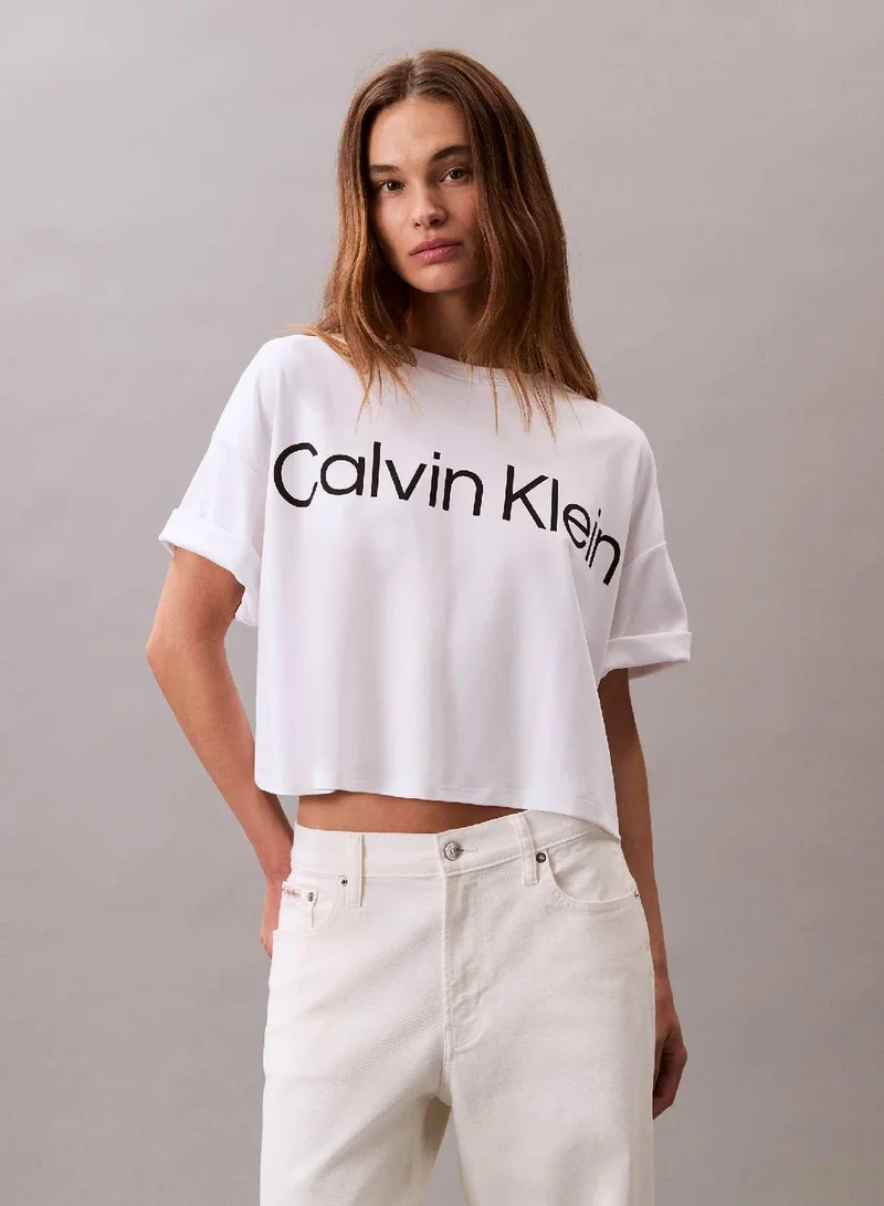 Logo Graphic Boxy Cropped T-Shirt