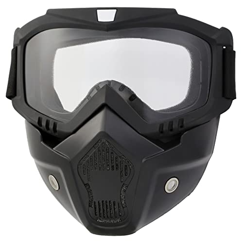 PLOOTA Motorcycle Face Mask Motorcycle Goggles for Men Women Motocross Goggles.Dirt Bike,ATV,Riding,UV400 Anti-Scratch Dustproof,Power sports,Offroad,MX,Skiing Goggles (M-ClearLens) - Image 2