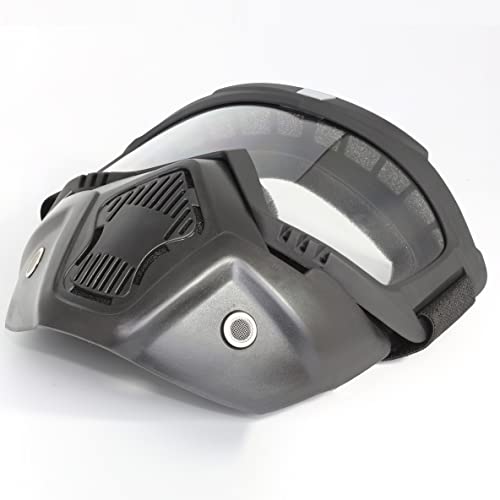 PLOOTA Motorcycle Face Mask Motorcycle Goggles for Men Women Motocross Goggles.Dirt Bike,ATV,Riding,UV400 Anti-Scratch Dustproof,Power sports,Offroad,MX,Skiing Goggles (M-ClearLens) - Image 3