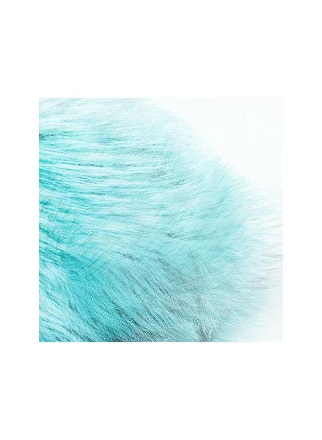 PROMASS Fur Throw Pillow Covers 18x18 Inch Luxury Long Fur Mongolian Fluffy Soft Cushion Cover Plush Square Floor Pillow Case for Couch Bedroom Sofa Chair 45x45CM (Light Blue) - Image 5