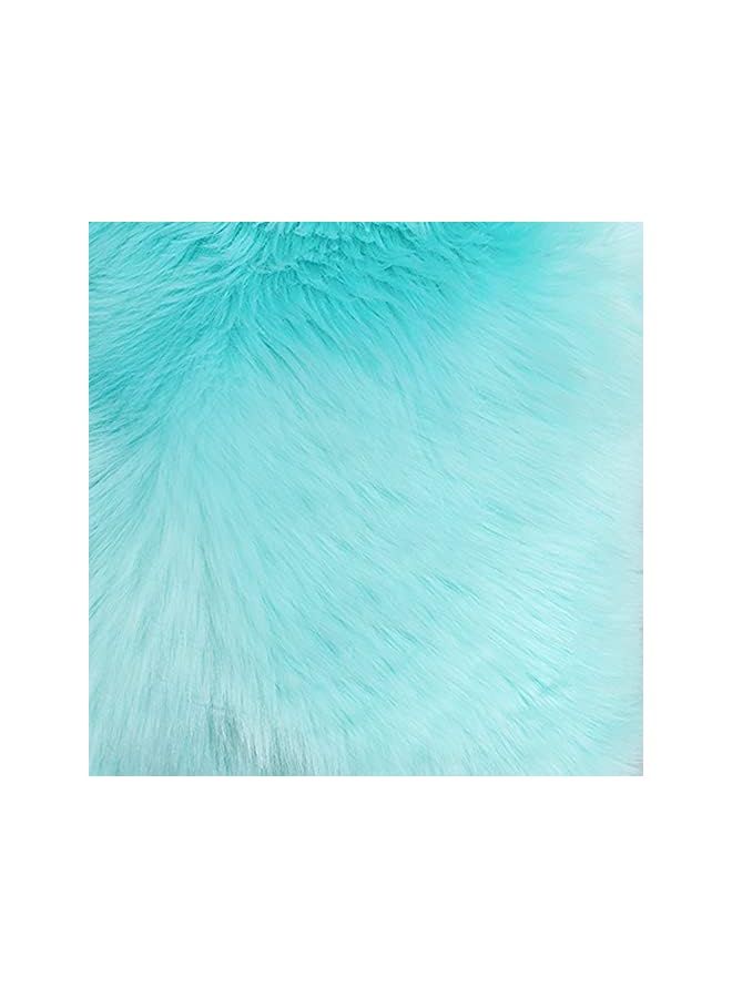 PROMASS Fur Throw Pillow Covers 18x18 Inch Luxury Long Fur Mongolian Fluffy Soft Cushion Cover Plush Square Floor Pillow Case for Couch Bedroom Sofa Chair 45x45CM (Light Blue) - Image 4