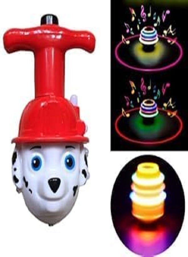 Fidget Fingertip Hand Toy Autism Special Needs Stress Relief Anxiety Sensory Game for Kids Boys Girls Men Women (Flashing Top LED Lights Musical Lattu, Plastic)  - Image 1