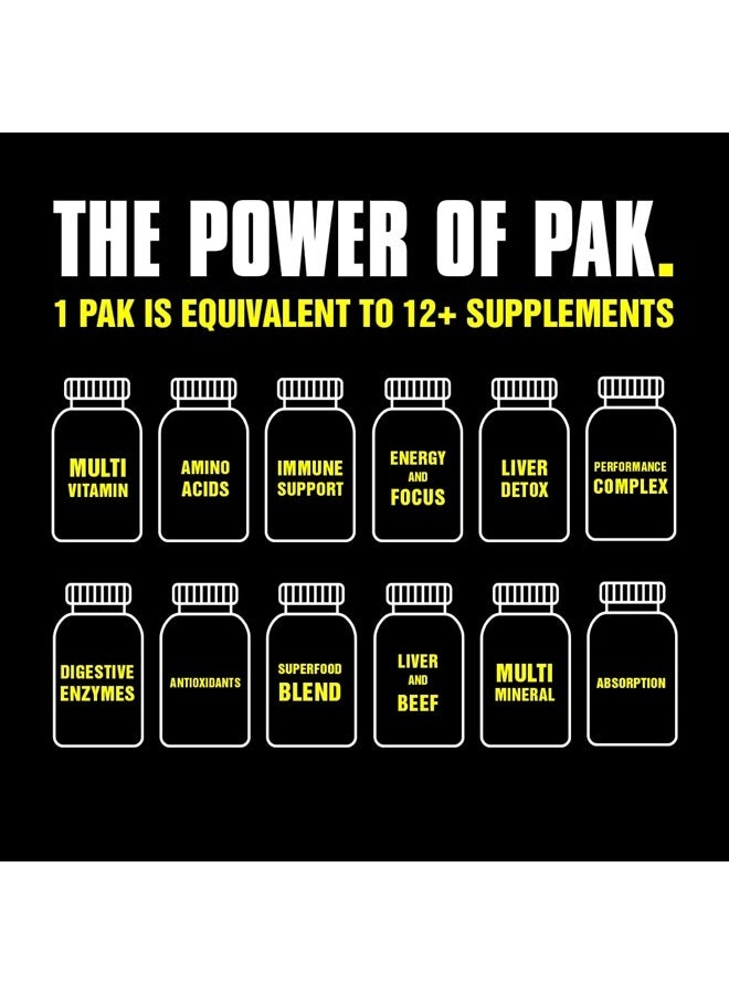 ANIMAL Pak - Convenient All-in-One Vitamin & Supplement Pack - Zinc, Vitamins C, B, D, Amino Acids and More - Sports Nutrition Performance Mulitvitamin for Women & Men - Updated Version - 44 Count  - Image 3
