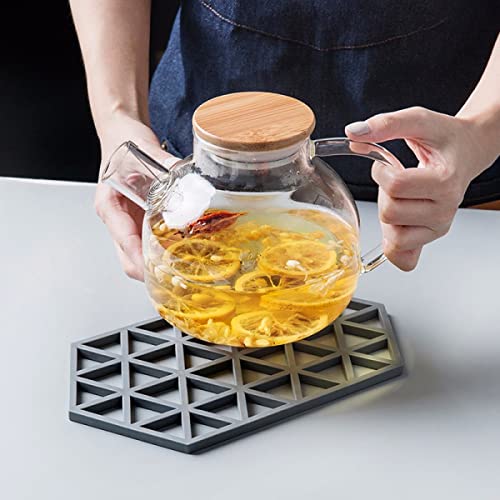 Leeonz® Silicone Trivet Mats Set of 4 — Multipurpose Non-Slip Holders Cute Trivets for Pans,Drying Mat,Thick Countertop Mat,Bowl Mats,Dish Mats,Plant Mats,etc.(Color May Vary) - Image 3