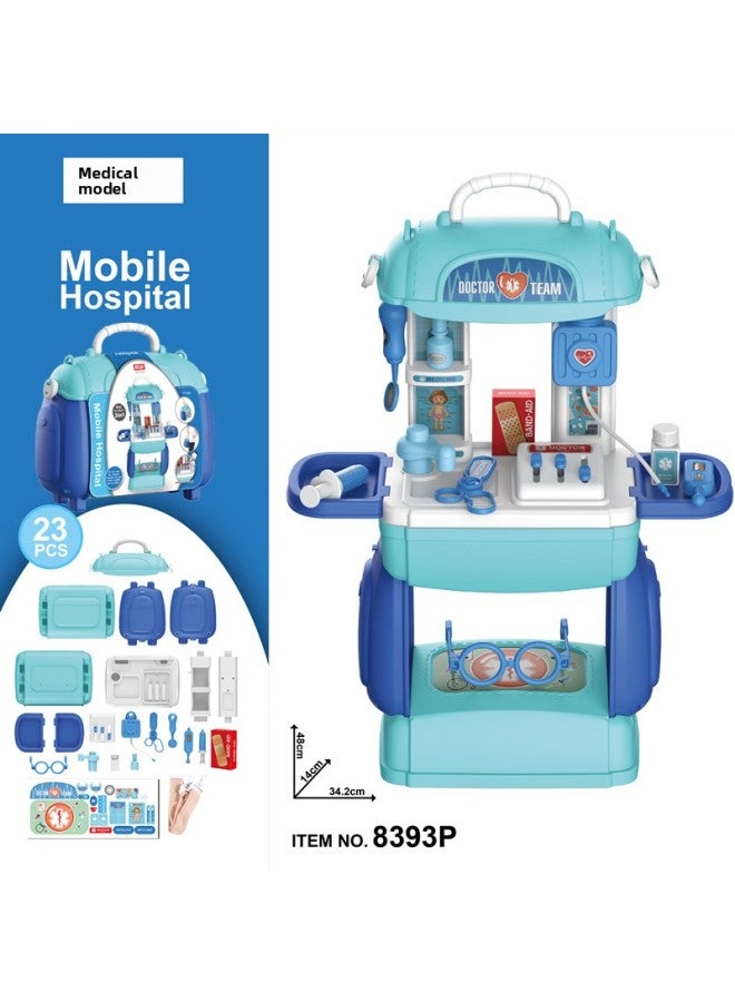 Children's Simulation Kitchen Tableware Suit Dressing Tools Supermarket Play House Crossbody Handbag Doctor Toy-Color:8258p Hair Salon Bag 0.6kg  - Image 4