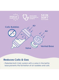 MAM MAM Easy Start Anti-Colic Bottle, Baby Essentials, Medium Flow Bottles with Silicone, Unisex Baby Bottles, Designs May Vary, 9 oz (3-Count)  - Image 2