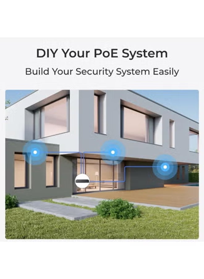 ريولينك كاميرا أمان قبة P324 بدقة 5 ميجابكسل مع تقنية PoE | كشف ذكي للبشر والمركبات، مقاومة للماء IP66، رؤية ليلية، مراقبة داخلية/خارجية، كاميرا CCTV PTZ - Image 4