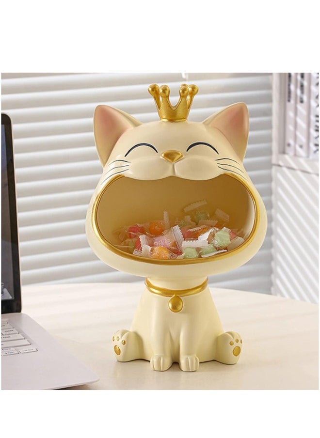 Home Decoration Cat Statue(Yellow）