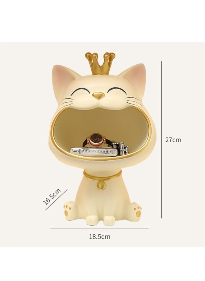 Home Decoration Cat Statue(Yellow）