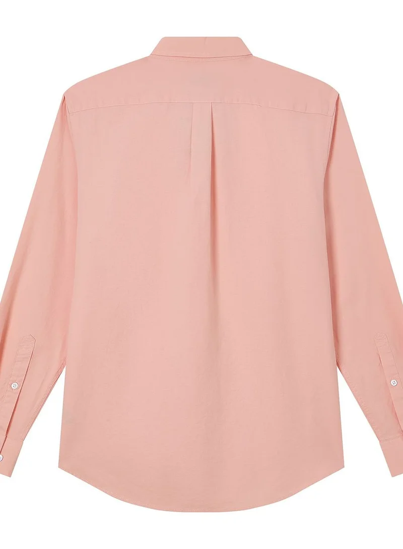 جيوردانو Men’s Cotton Slim Oxford Shirt with Embroidery