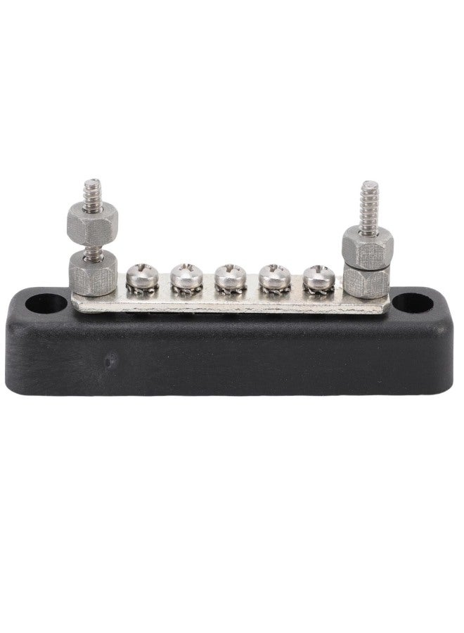 Power Distribution Block Marine Bus Bar 5 Way 12V 24V 100A 2x5mm Studs 5x4mm Screws for Car Boat RV - Image 1