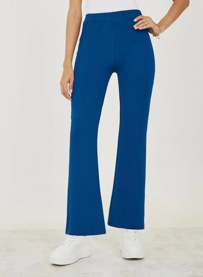 Styli Solid Fit & Flare High Rise 3/4 Leggings