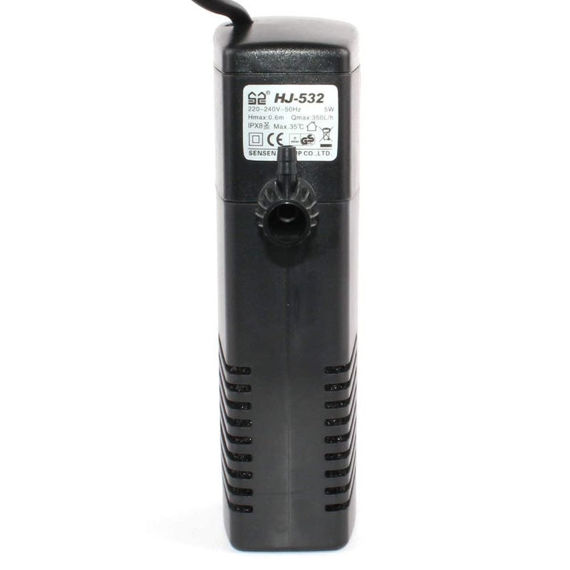 VAYINATO فلتر داخلي لخزان الأسماك (HJ-532 | 5W | 350L/H | حتى 2.5 قدم خزان) - Image 4