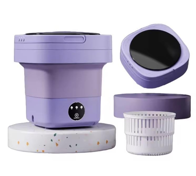 Heattack Divera SeMi AuToMaTiC FoLdInG 11L SmAlL MiNi WaShInG MaChInE WiTh DrYeR DeEp CLeAnInG FoR UnDeRwEaR WaShINg MaChInE ClOtHeS WaShEr7  - Image 1
