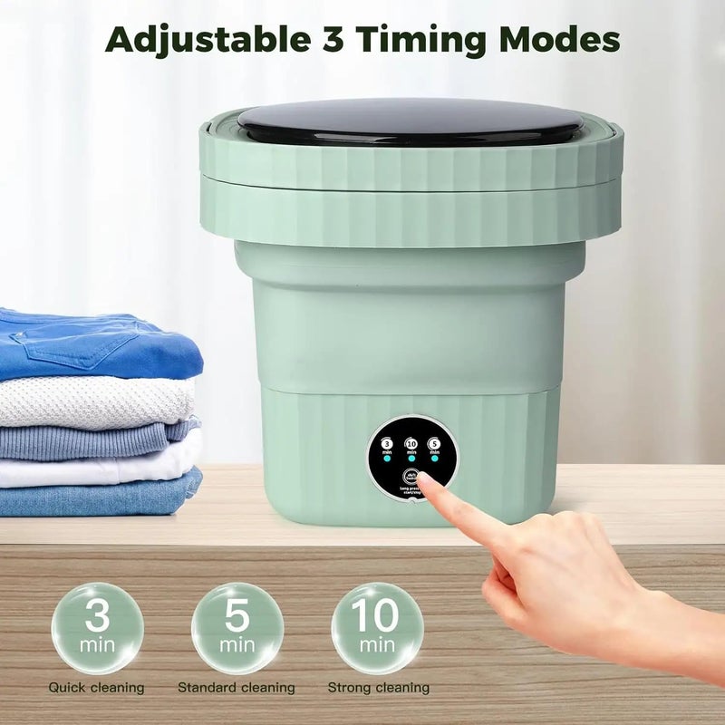 Heattack Divera SeMi AuToMaTiC FoLdInG 11L SmAlL MiNi WaShInG MaChInE WiTh DrYeR DeEp CLeAnInG FoR UnDeRwEaR WaShINg MaChInE ClOtHeS WaShEr7  - Image 2