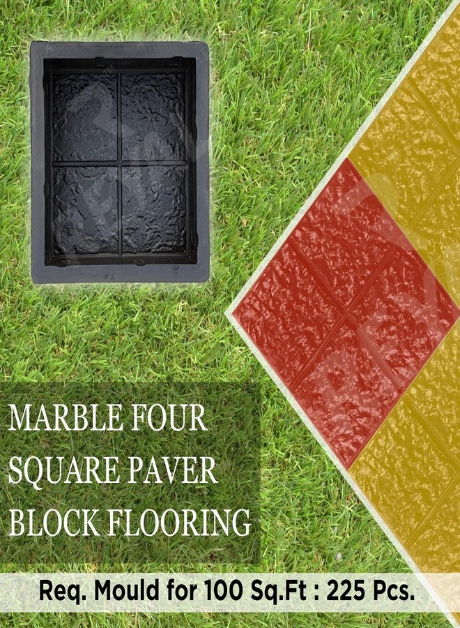Reyal Black 8x8 Four Square Paver Block Mould 60mm (Pack of 5) Black Rubber Mold DIY Cement Mold Interlocking Paver Mould Pathway Mould Marble Paver - Image 5