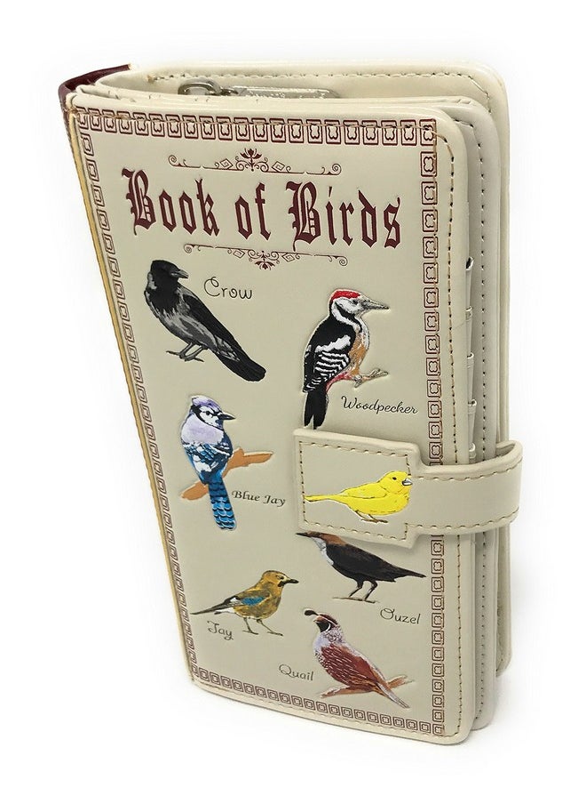 Shag Wear Book Of Birds Large Wallet For Women Vegan Faux Leather 7  - Image 1