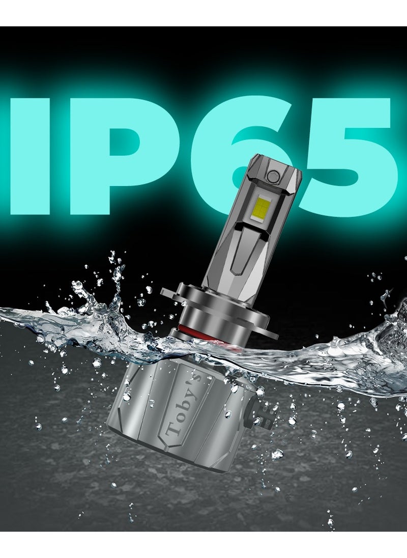 Toby's - Toby's New Launch 2024 Upgraded U8 LED Headlight with 150W/Pair Power 15000LM/Pair Lumens, Color Temperature 6500K Plug and Play, Non-Polarity, Fog Headlight (H7) - Image 1