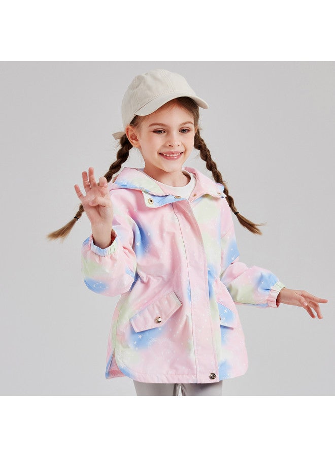 DEESHA 【3-proof Fleece Lined】سترة صوفية للفتيات بمصمات شتوية دافئة مع قلنسوة للأطفال في سن المدرسة - Image 4