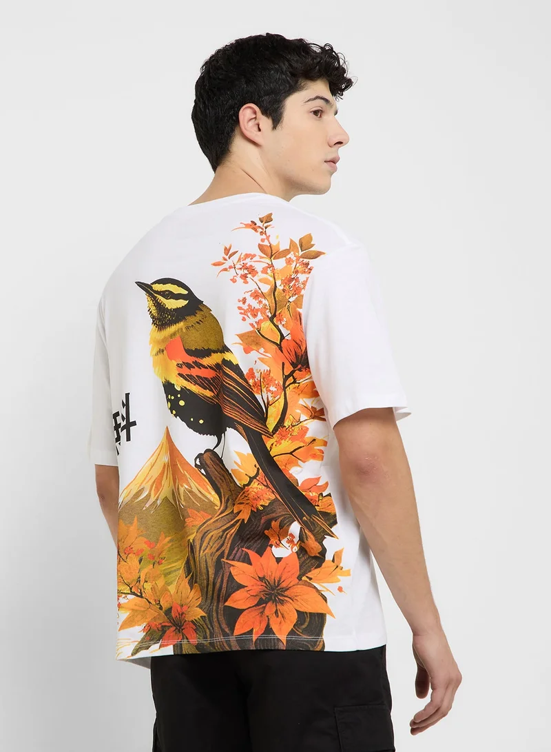 JACK & JONES Graphic Crew Neck Regular Fit T-Shirt
