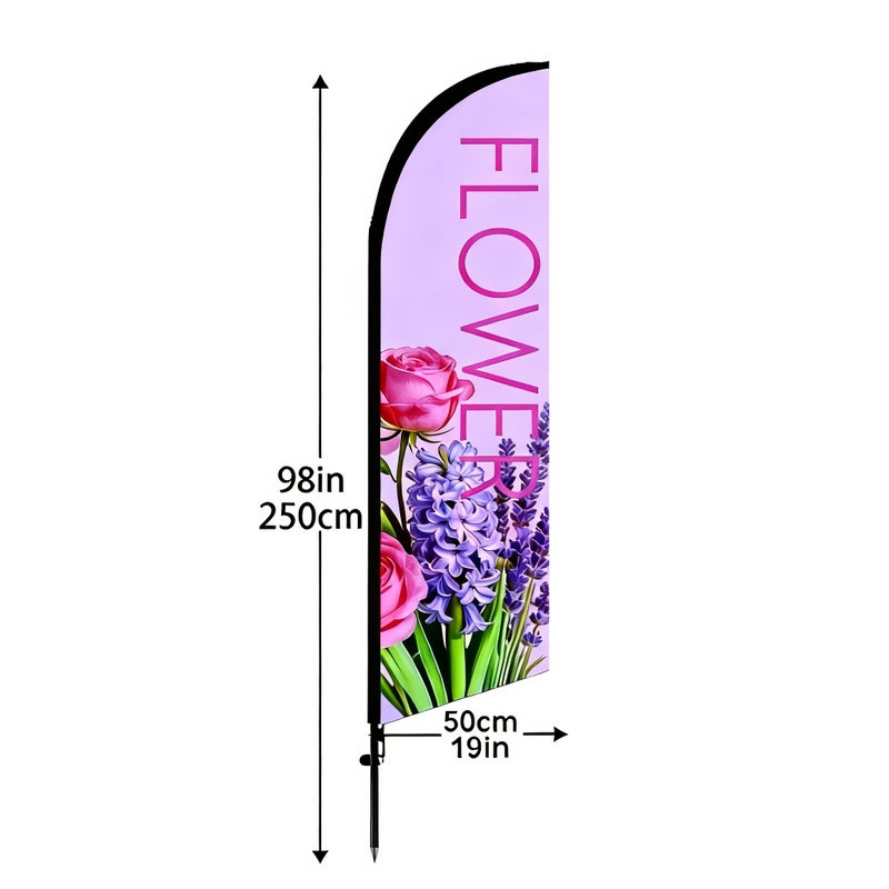 Green Floral Theme Banner 6 5Ft Premium Polyester Fabric Wedding Flower Shop Display - Image 5