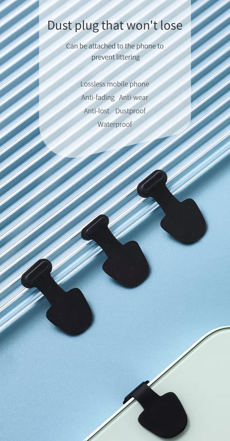 BRAINLE Mobile Phone Dustproof Net Stickers, Speaker Mesh Anti Dust Proof Adhesive Sticker for iPhone and Android Phone Speaker Dustproof Sticker(2 PCS Apple Plug, Black) - Image 2