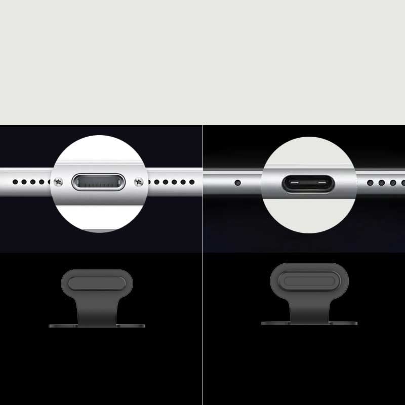 BRAINLE Mobile Phone Dustproof Net Stickers, Speaker Mesh Anti Dust Proof Adhesive Sticker for iPhone and Android Phone Speaker Dustproof Sticker(2 PCS Apple Plug, Black) - Image 3