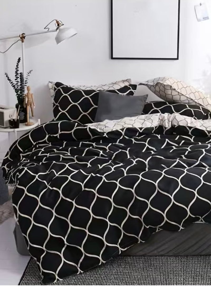 Duoduo home طقم غطاء لحاف ، حجم ملكي ، 6 قطع مع غطاء لحاف 220*240 سم وشيت ملائم و 4 أغطية وسائد - Image 2