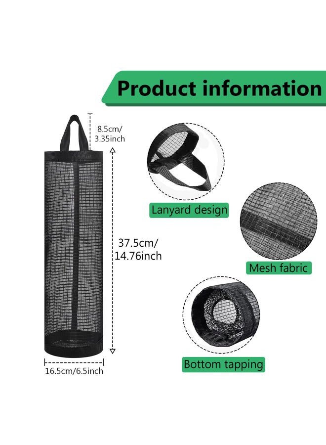 OWMOSYX 4 Pcs Plastic Bag Holder for Grocery Bags, Hanging Storage Bags Plastic Mesh Bags Dispenser Organizer Trash Bags Grocery Shopping Bag Holder for Home And Kitchen - Image 2