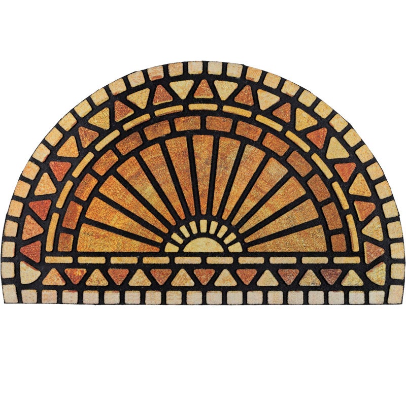 CHICHIC Welcome Door Mat 18 x 30 Inch Front Doormat Outdoors for Home Entrance Outdoors Mat for Outside Entry Way Doormat Entry Rugs Heavy Duty Non Slip Rubber Back Low Profile Semicircle