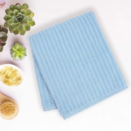 Haus & Kinder Hooded Wrapper for New Born Baby to 5 Years - Cute Baby Hooded Towel for New Born | 100% Cotton Terry Hooded Towel for Baby, 550g Cap Towels for New Born Baby, Blue-Green, 140*70cm, 1Pc - Image 2