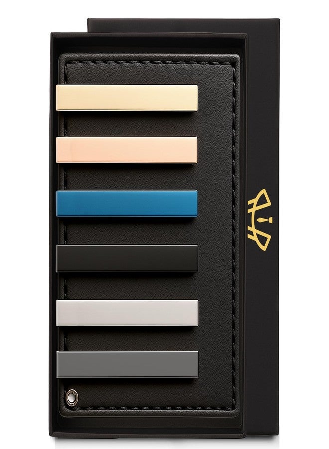 Aolvo Tie Clips for Men, Shiny Necktie Tie Bar Pinch Clips, Valued Pack in a Gift Box - Image 2