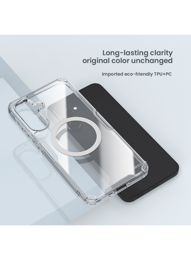 Nillkin Magnetic for Samsung Galaxy A56 5G Case, Hard PC Back with Soft Edges Cover, Transparent - Image 4