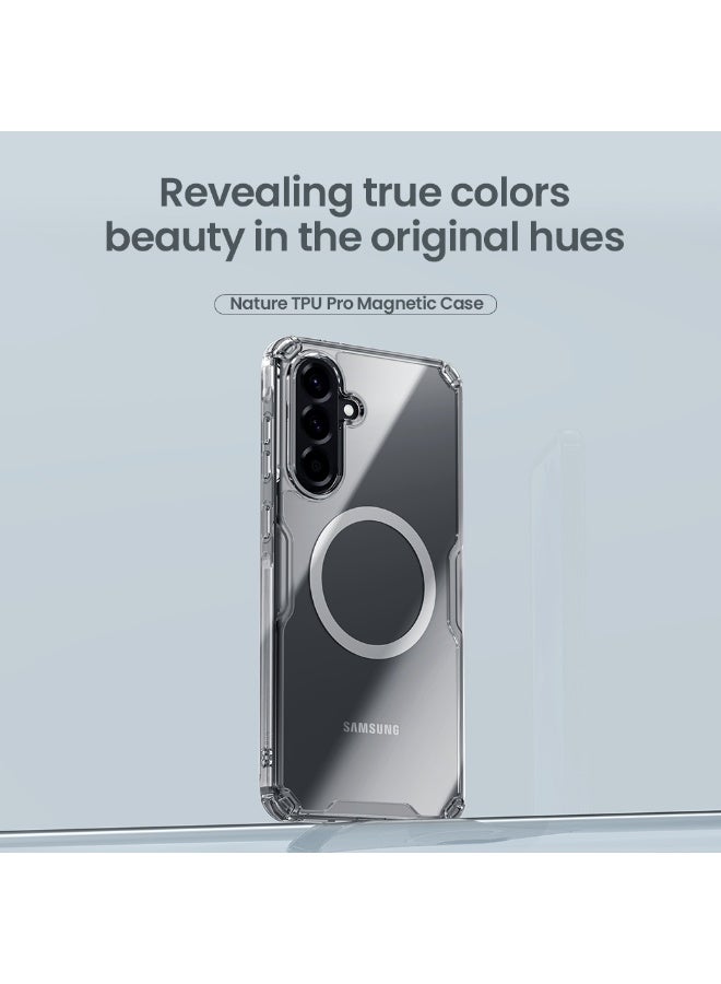 Nillkin Magnetic for Samsung Galaxy A56 5G Case, Hard PC Back with Soft Edges Cover, Transparent - Image 2