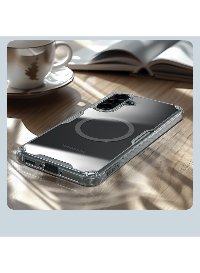 Nillkin Magnetic for Samsung Galaxy A56 5G Case, Hard PC Back with Soft Edges Cover, Transparent - Image 5