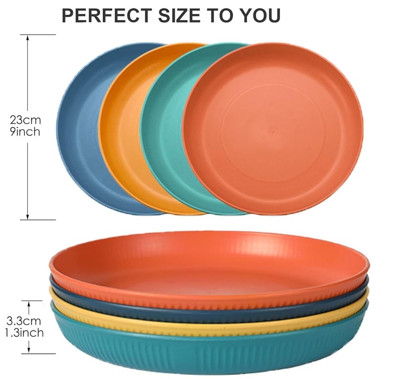 DPT ENTERPRISES Earth-Friendly Small Plates Set Snacks Plates Made with Rice Husk Biocomposite | Microwave Safe Plates | Snack Plate Set for Kitchen. (Random, Pack of 6) - Image 2
