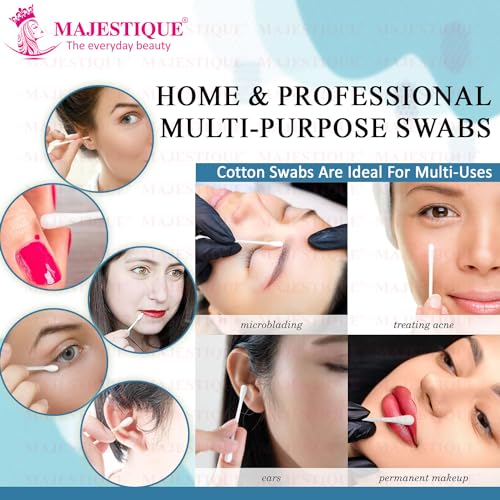 Majestique Paper Cotton Swabs (200 Stick) Natural Cotton Buds, Cruelty-Free Cotton Swabs, Gentle on Face, Ear Cleaning, Makeup, and Beauty Applicator, Nail Polish Removal, All Natural Cotton Swabs - Image 5
