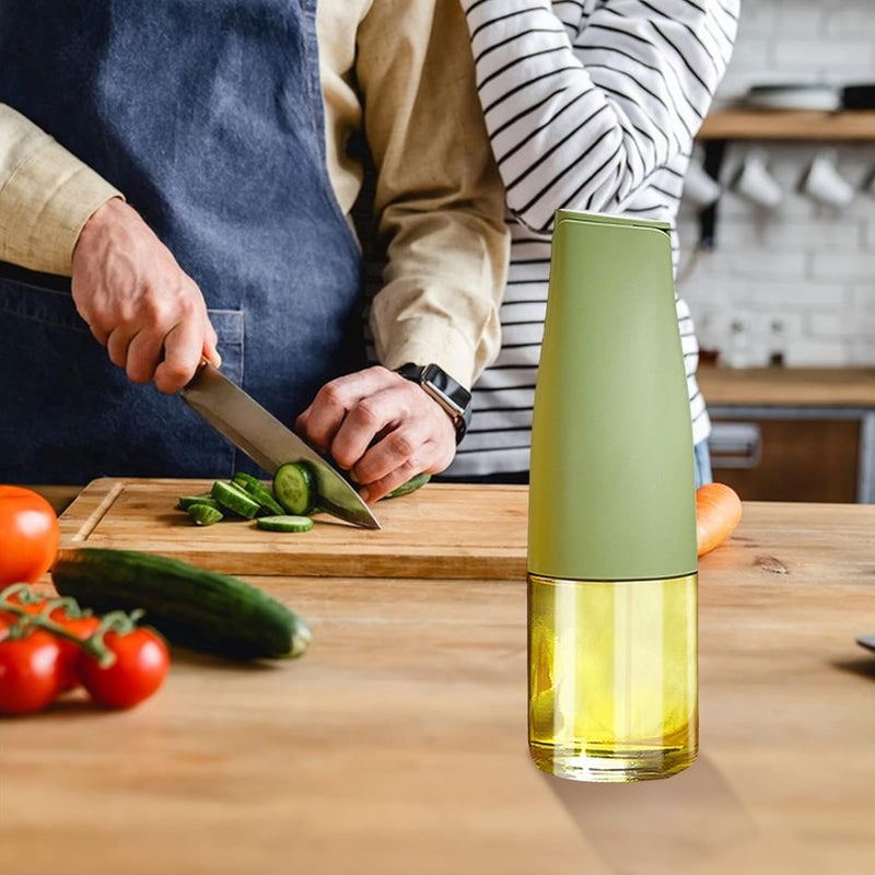 SAJANI 500 ML Oil And Glass Vineger Bottle Oil And Vinegar Dispenser With Silica Gel Pourers Drip Free Spout Oil Dispenser Bottle For Kitchen Multicolor Pack of 1 - Image 3