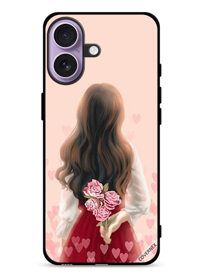Covernex Apple iPhone 17 Protective Case Cover Girl Hiding Flowers - Image 1