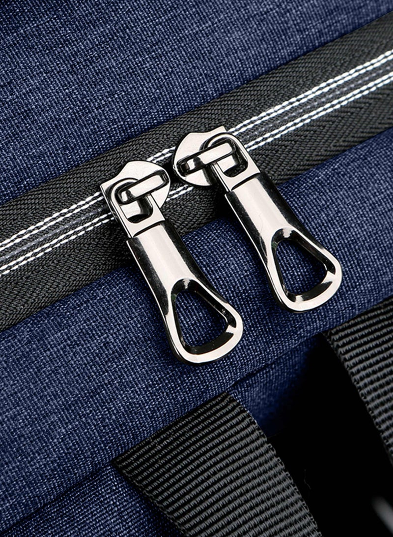 Hike Semi Hard 17-inch Unisex Laptop Backpack with Built in Combination lock and USB/ Headphone Port Daypack for Travel, Office and Business, HK2020-DEEPBLUE - Image 4