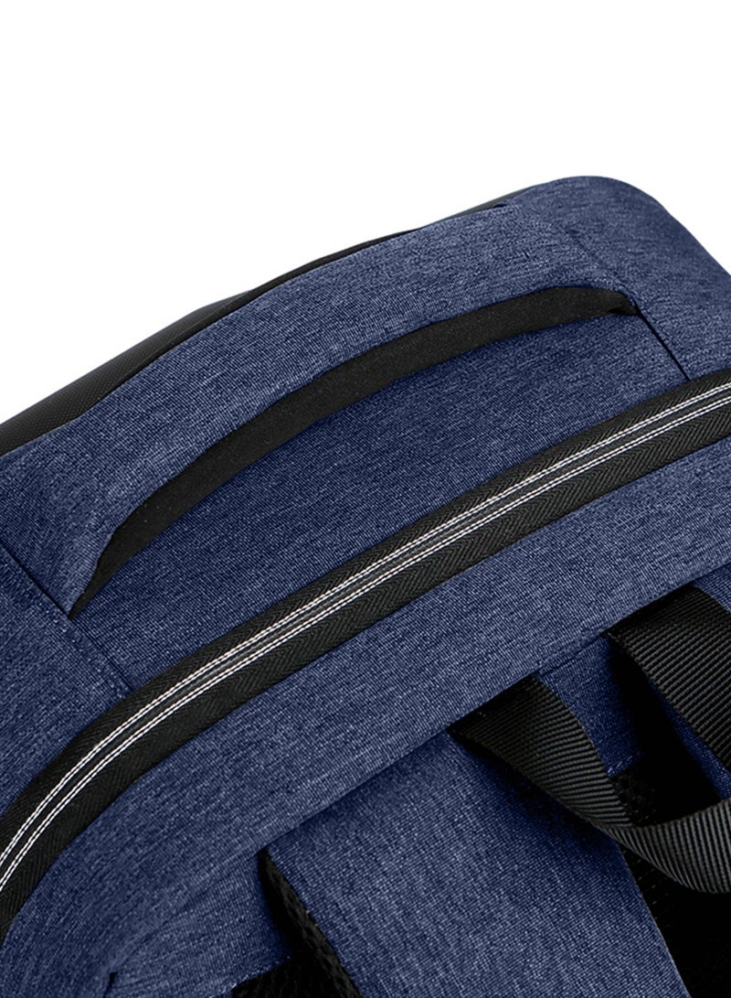 Hike Semi Hard 17-inch Unisex Laptop Backpack with Built in Combination lock and USB/ Headphone Port Daypack for Travel, Office and Business, HK2020-DEEPBLUE - Image 5