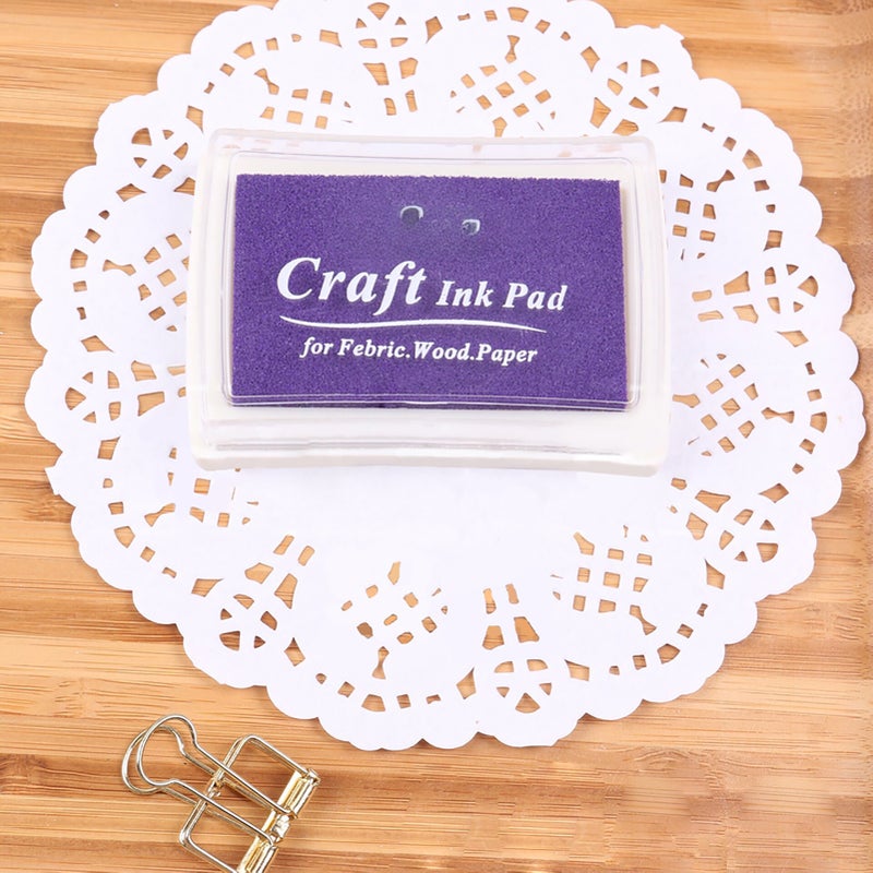 مداوة الحبر اليدوية "Craft Ink Pad" للاطفال والبالغين للطوابع المطاطية والورق والخشب والمنسوجات وآرائك الصناعية وتزيين المجلات وصنع بطاقات الهدايا وطلاء الأصابع - Image 5