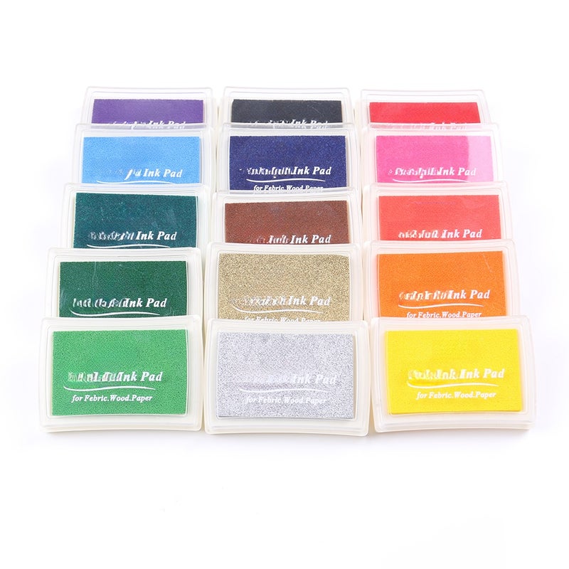 مداوة الحبر اليدوية "Craft Ink Pad" للاطفال والبالغين للطوابع المطاطية والورق والخشب والمنسوجات وآرائك الصناعية وتزيين المجلات وصنع بطاقات الهدايا وطلاء الأصابع - Image 3
