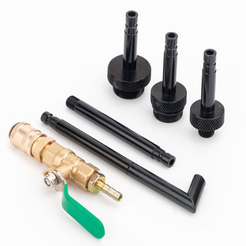 Car Oil Filling Filler Adapter Kit Auto Transmission Fluid Connector Fuel Dispenser Connector with Self-locking Interface Ball Valves Set - Image 4