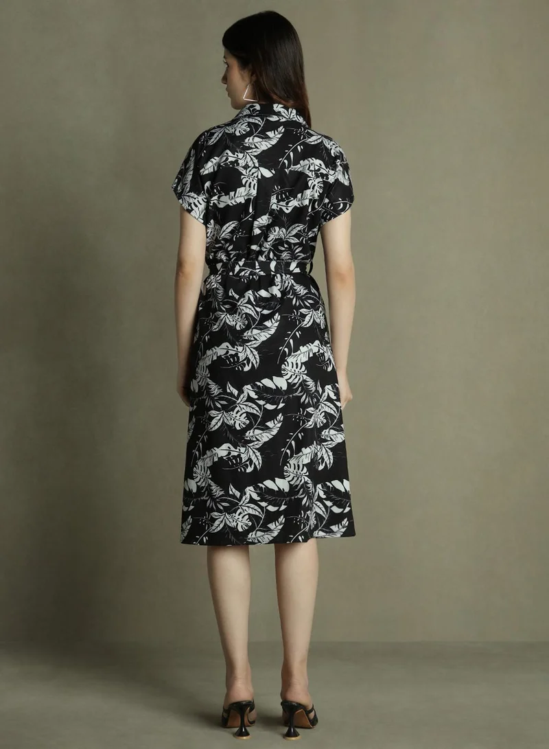 Dennis Lingo Botanical Print Dress